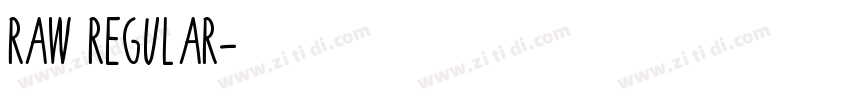 RAW Regular字体转换